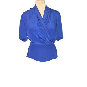 Evan Picone Royal Blue Blouse Size 6